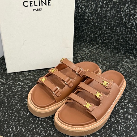 Celine Women\'s Brown Authentic Sandals